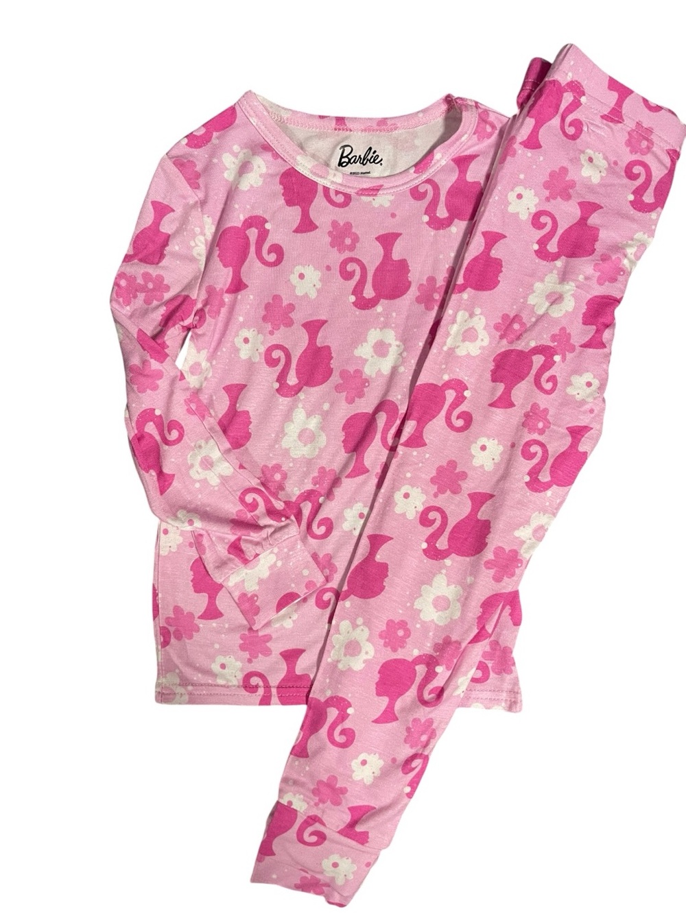 Barbie Pink 2-Piece Girls Pajama Set - Size 3T
